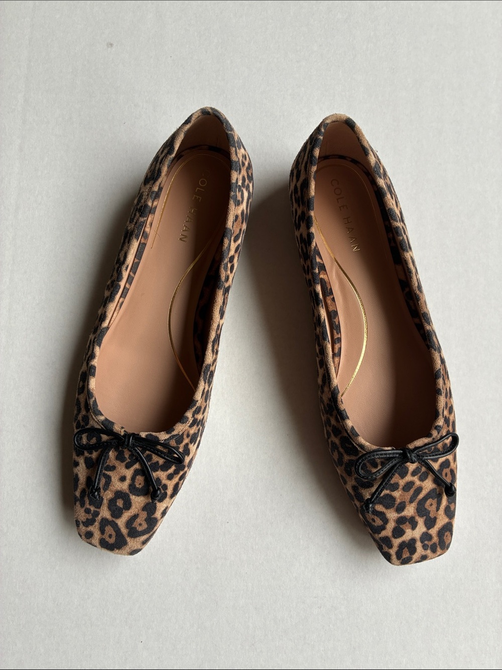 Cole Haan Leopard-Print Ballet Flats in Brown and Black